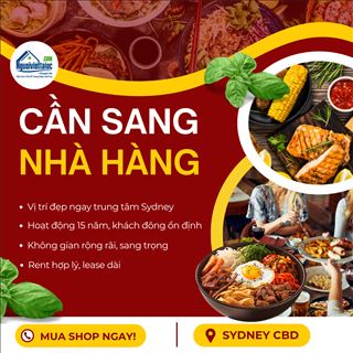 Sang nhà hàng doanh thu tốt, vị trí đẹp ở trung tâm Sydney
