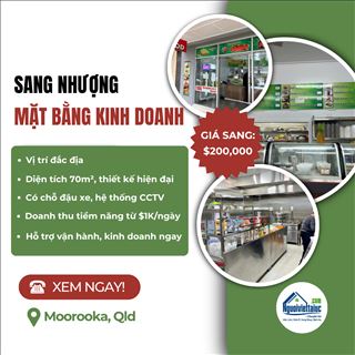 Sang lại mặt bằng kinh doanh vị trí đắc địa ở Moorooka