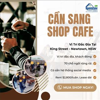Bán shop cafe Ariana's Place vị trí đắc địa tại King st, Newtown